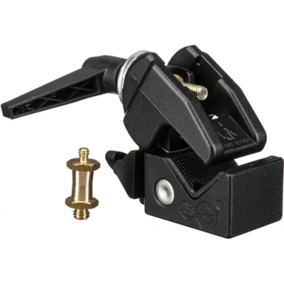 Abbildung von Manfrotto 2909 Super Klemme mit 2907 kurzen Nieten, schwarz, 13,5 x 10,4 6,6 cm