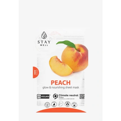 Abbildung von STAY WELL Vegan Sheet MASK Gesichtsmaske, Größe: 20 g, Peach