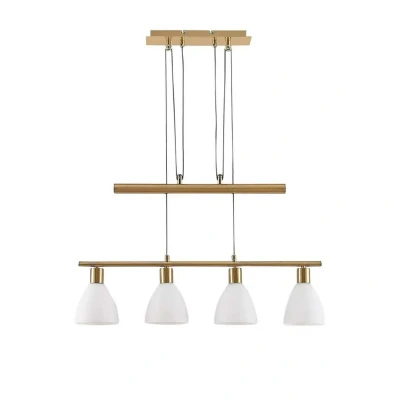 Abbildung von Lindby Hängelampe Simeon, 73 cm, messing, Glas, Metall