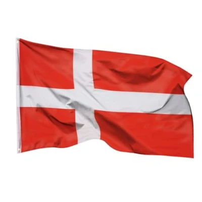 Abbildung von PHENO FLAGS Flagge Dänemark 90 x 150 cm Dänische Fahne Nationalfahne (Hissflagge für Fahnenmast), Inkl. 2 Messing Ösen