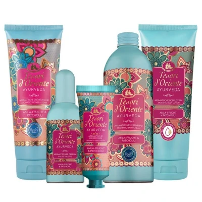 Abbildung von TESORI D&#039;ORIENTE Pflege Geschenkset Wellness Ritual Ayurveda Set 5 tlg.