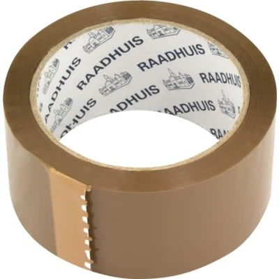 Abbildung von Raadhuis Paketband PP 48mmx66m braun Low Noise