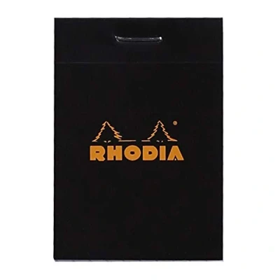 Abbildung von Rhodia 102009C Notizblock (kariert, 52 x 75 mm, 80 Blatt) 1 Stück schwarz