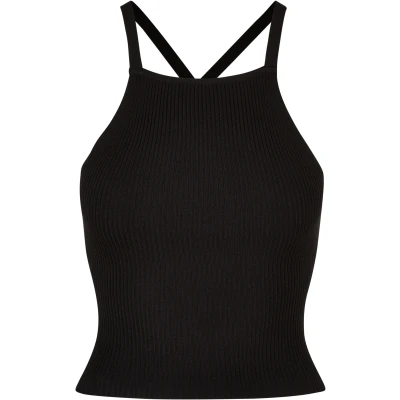 Abbildung von Urban Classics Damen Crossed BACK Top, Damen, Größe: Large, Black