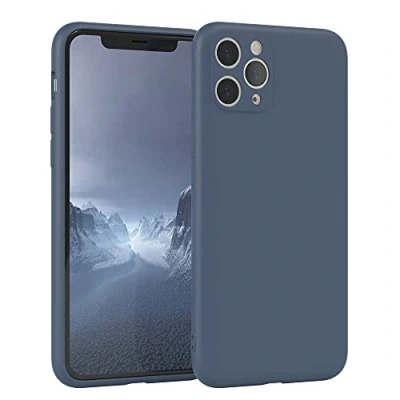 Abbildung von EAZY Case Silikonhülle für iPhone 11 Pro Hülle Silikon Blau weich stoßfeste Handyhülle Schutzhülle mit Kameraschutz Dünn Premium Schutz Cover TPU Phone Bumper in Petrol