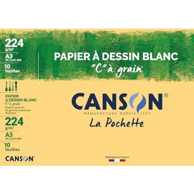 Abbildung von CANSON 200027115 Zeichenpapier, DIN A3, 224 g/qm