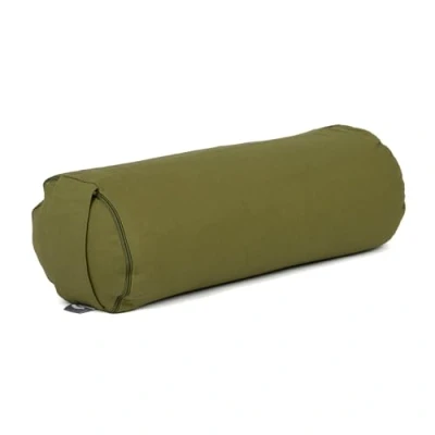 Abbildung von Yoga MINI BOLSTER ECO (Nackenrolle) Buchweizenschalen lodengrün