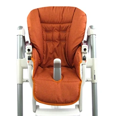 Abbildung von BAMBINIWELT Sitzkissen Ersatzbezug Bezug kompatibel mit Peg Perego Prima Pappa Diner MELIERT (orange meliert)
