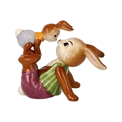 Abbildung von Goebel Osterhase &quot;Frechdachs&quot;, Sammelfigur, Hasenvater mit Hasenkind