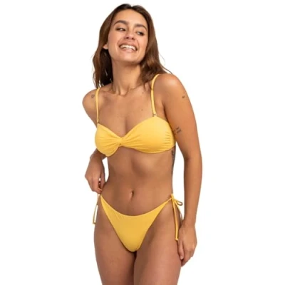 Abbildung von Billabong Sol Searcher Bandeau Bikinioberteil für Frauen Gelb