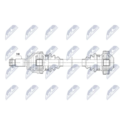 Abbildung von NTY NPW BM 249 Antriebswelle Hinterachse links, rechts 645mm Automatikgetriebe
