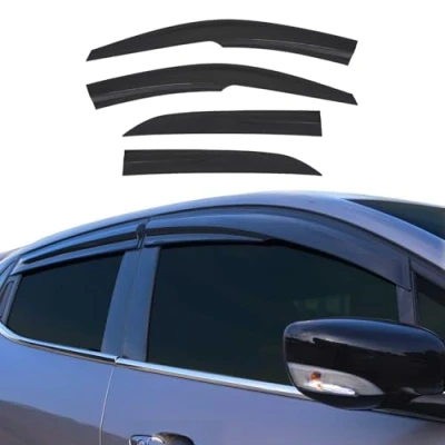 Abbildung von 4X Windabweiser Regenabweiser kompatibel mit Renault Fluence 2009 2015 Acryl Dunkel