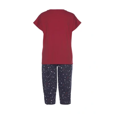 Abbildung von Lascana SET Pyjama, Damen, Größe: 32/34, Rot navy