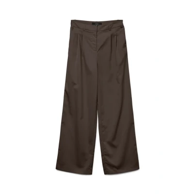 Abbildung von VERO MODA Damen Vmnila Mw Loose Dad Pant Noos Stoffhose, Chocolate Brown, 34W x 32L