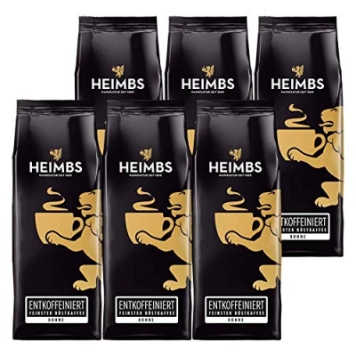 Abbildung von HEIMBS Entkoffeiniert Feinster Röstkaffee, 250g ganze Bohne, 6er Pack