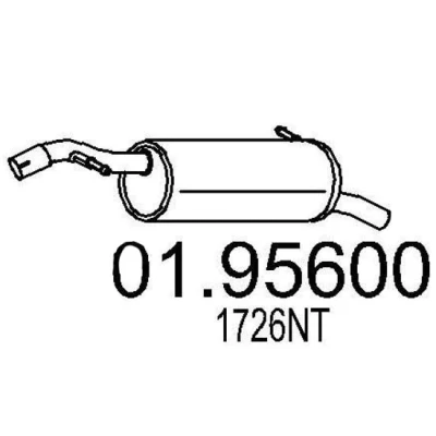 Abbildung von MTS 01.95600 Endschalldämpfer 930 CITROËN: C3 I Schrägheck, C2 Schrägheck