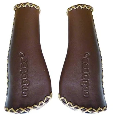 Abbildung von ergotec Lenkergriffe ALS 09/2 / Leder Kraton Griffe, braun, 135 mm