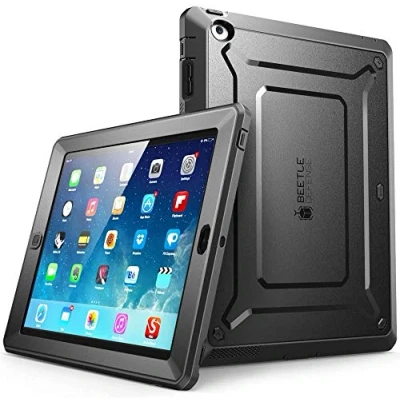 Abbildung von SUPCASE Apple iPad 4 / 3 2 Hülle 360 Grad Schutzhülle Bumper Case Rugged Cover [Unicorn Beetle PRO] mit eingebautem Displayschutz (Schwarz)