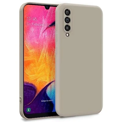 Abbildung von MyGadget Hülle für Samsung Galaxy A50 Zweilagige Handyhülle mit Kameraschutz Cover Innenfutter &amp; Silikon außen Grau
