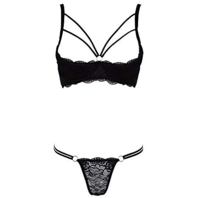Abbildung von Hebe plus String aus schwarzer Spitze