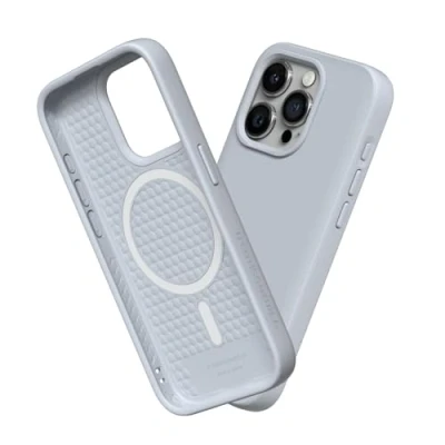 Abbildung von RhinoShield Case kompatibel mit [iPhone 15 Pro] SolidSuit MagSafe Stoßdämpfende &amp; schlanke Schutzhülle Premium Finish 3.5 Meter Fallschutz Silbergrau