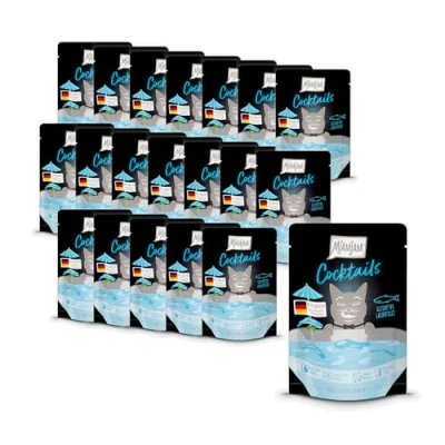 Abbildung von MjAMjAM Leckerer Drink für Katzen Cocktails Gezupftes Lachsfilet, 20er Pack (20x40), getreidefrei
