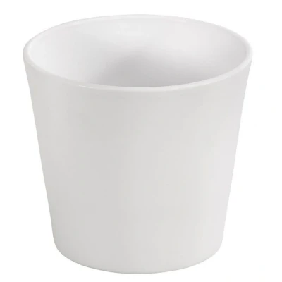 Abbildung von Dehner Übertopf Basic Blumentopf, rund, Keramik, glasiert, klassisch schöner in verschiedenen Farben und Formen
