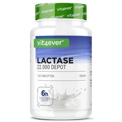 Abbildung von Laktase 22.000 Depot 120 Tabletten mit Depotwirkung (Sepismart® Slow Release) Hochdosiert FCC Einheiten Bei Laktoseintoleranz + Milchunverträglichkeit Ohne unerwünschte Zusatzstoffe