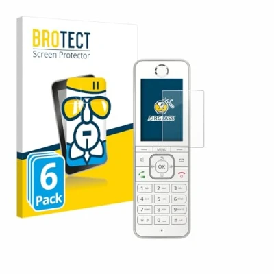 Abbildung von BROTECT Schutzglas für AVM Fritz!Fon C6 (6 Stück) Schutzfolie Panzer Folie Glas [Extrem Kratzfest 9H, Anti Fingerprint, Ultra Transparent]