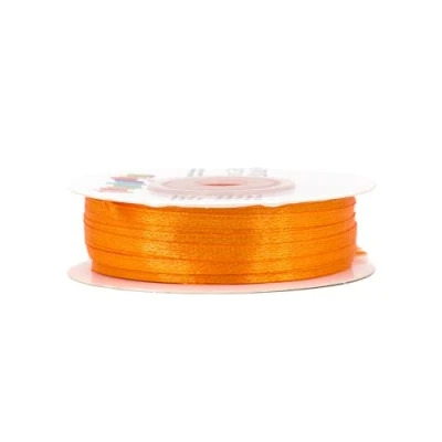 Abbildung von Satinband 3mm x 50m Rolle FARBAUSWAHL in 3/6/12/18/25/38/50/75/100mm farbecht &amp; waschbar Schleifenband für Ostern Geschenkband zum Verpacken Dekorieren Basteln Orange 668