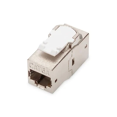 Abbildung von DIGITUS Keystone Kupplung Cat 6A Geschirmt 2x RJ45 Buchse 500 MHz 10GBase T Klasse EA Metall Gehäuse