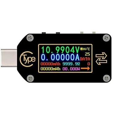 Abbildung von Fasizi TC66 Typ C PD Trigger USB Spannungsamperemeter Kapazitätsmesser 2 Wege Messung Ladegerät Akku APP PC Tester