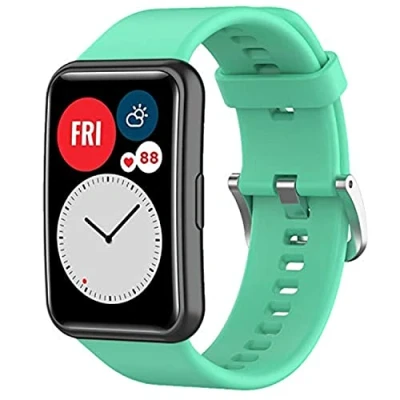 Abbildung von Wownadu Armband Kompatibel für Huawei Watch Fit/Watch Fit New/Watch Elegant/Watch SE, Armbänder Blau Damen Herren Ersatzarmband, Verstellbarer Sport Uhrband,(kein uhr)