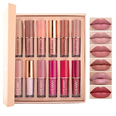 Abbildung von 6 Farben Gelee Lippenstift Herzform Set Aufpolsterndes Serum Lippenbalsam Ultra Hydrating Smooth Lipgloss für Frauen Make up (B)