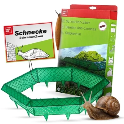 Abbildung von SWISSINNO Schneckenzaun Komplettset Schneckenkragen inkl. Ecken &amp; Zange Giftfrei, umweltfreundlich, wiederverwendbar 2m Set