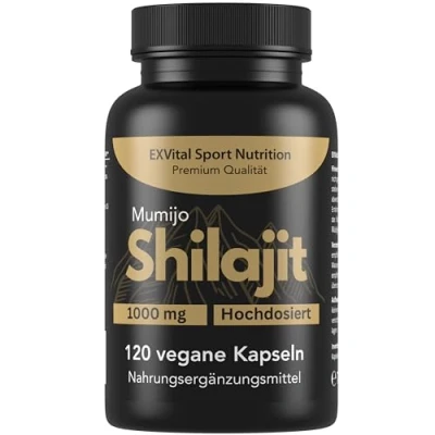 Abbildung von Mumijo Shilajit Kapseln. Original aus dem Himalaya, 80% Fulvinsäure. Kapseln, 120,00 St., 74 g