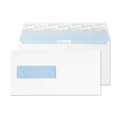 Abbildung von Blake Premium Office 32286NR Briefumschläge Haftklebung Norwegische Fenster Ultra Weiß DL 110 x 220 mm 120g/m² 500 Stück