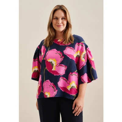 Abbildung von Seidensticker Shirt Schwarze ROSE Bluse, Damen, Größe: 48, Dark blue
