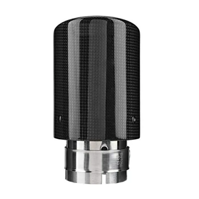 Abbildung von Auto Auspuffrohr, auspuffblende Carbon Style Modifiziert Single Outlet Auspuffrohr Endrohr 63 89mm