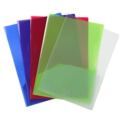 Abbildung von Exacompta Ref 3960E Dokumentenmappe mit zwei Fächern geeignet für A3 gefaltete und A4 Dokumente, Halter Visitenkarten transparent (10 Stück)