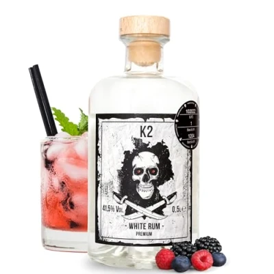 Abbildung von K2 Exquisiter Rum 0,5L, 41,5% Vol Deutsche Handwerkskunst trifft auf karibischen Flair Kristallklar &amp; Vielseitig (White Rum)