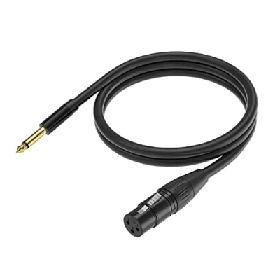 Abbildung von Yinker 3m XLR auf Klinke 6,35mm Female Mikrofonkabel Stereo 1/4 Zoll TRS Buchse Stecker für Gitarre, Lautsprecher, Verstärker, Bühne, DJ