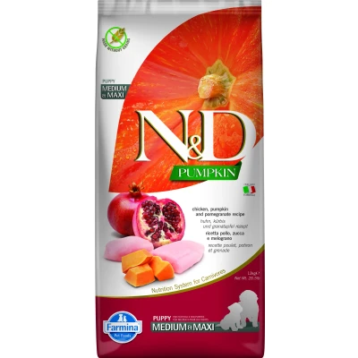 Abbildung von N&amp;D Pumpkin DOG Puppy M/L Huhn &amp; Granatapfel varianten 12 kg