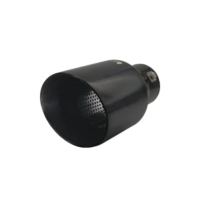 Abbildung von Simoni Racing TRX/106N Auspuffblende 102mm schwarz rund, gerade Edelstahl 210mm