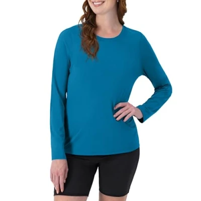 Abbildung von Hanes Damen Sport Cool Dri Performance Langarm T Shirt, Unterwasserblau, XX Large