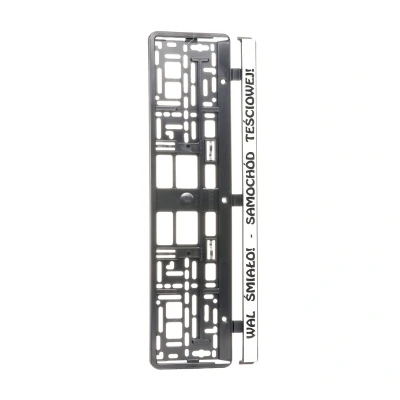 Abbildung von VIRAGE 93 002 Kennzeichenhalter schwarz mit Logo, rahmenlos