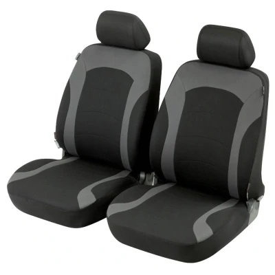 Abbildung von WALSER Premium Inde ZIPP IT 11785 Sitzschonbezug schwarz/grau Polyester vorne kfzteile, kfzteile24, bandel online, bandel, atp autoteile,