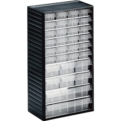 Abbildung von Treston Kleinteilemagazin 550C 3, BxTxH 310x180x550 mm, 32 Schubladen, Grau