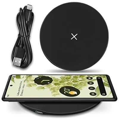 Abbildung von UC Express Qi Wireless Schnellladegerät kompatibel mit Gigaset GX6 Kabellose Ladestation 15W Induktiver Universal Charger, Farbe:Schwarz