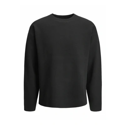 Abbildung von Jack &amp; Jones Premium MIT Rundhals Einfarbig Strickpullover, Herren, Größe: XS, Black onyx